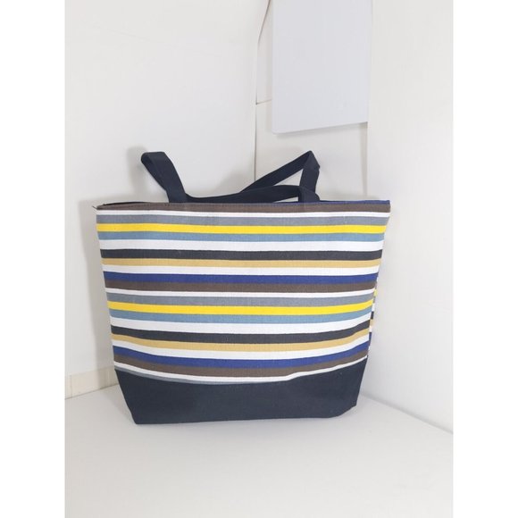 Women's  Handbag Shoulder BEACH striped bag multicolor shoppers  tote - Picture 8 of 16